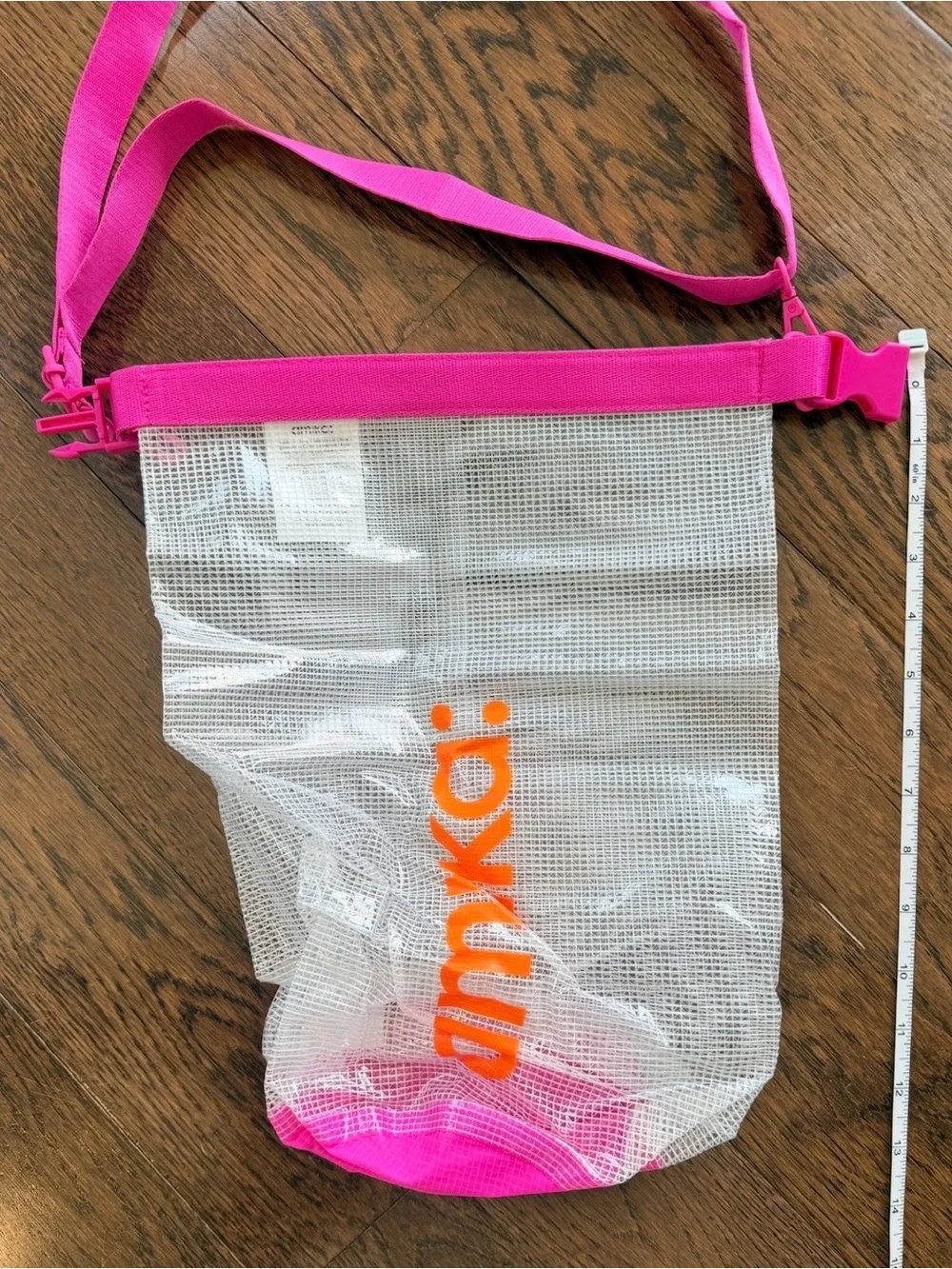 Amika Limited Edition Clear Mesh Crossbody Bag Hot Pink Orange Y2K